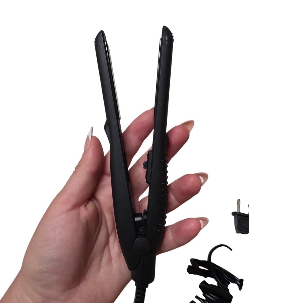 Tyche Black Plus+ Mini Flat Iron Hair Straightener‎ TB050 Black 0.5 In Travel F3